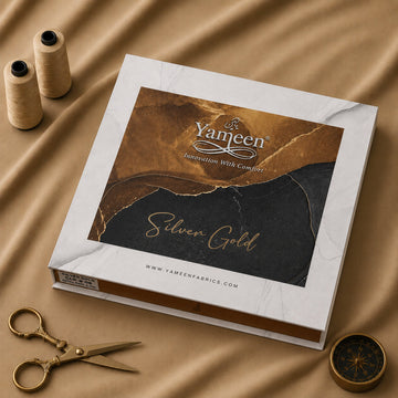 Silver Gold L-3 - The Best LATHA Cotton Fabric in Pakistan